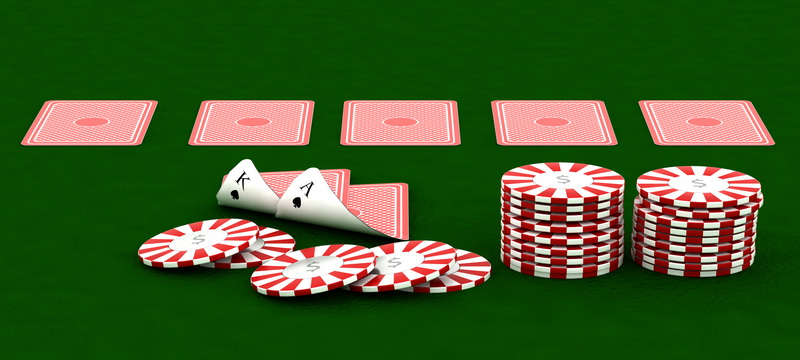 5 bendrosios kortos žetonai ir dvi asmeninės kortos - kur žaisti pokerį?